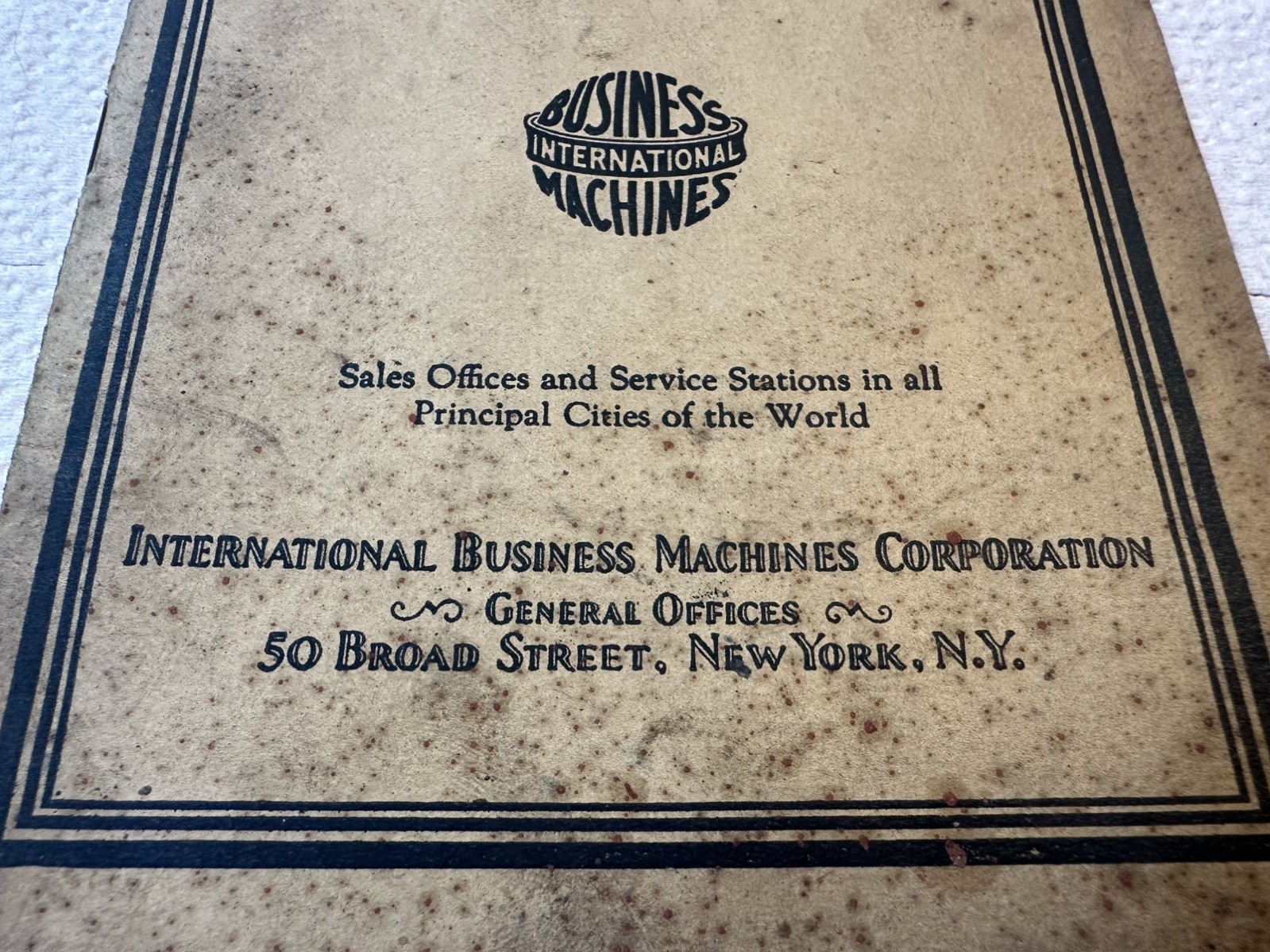 1924 IBM International Business Machines Sales Catalog 50 Broad St New York - Or