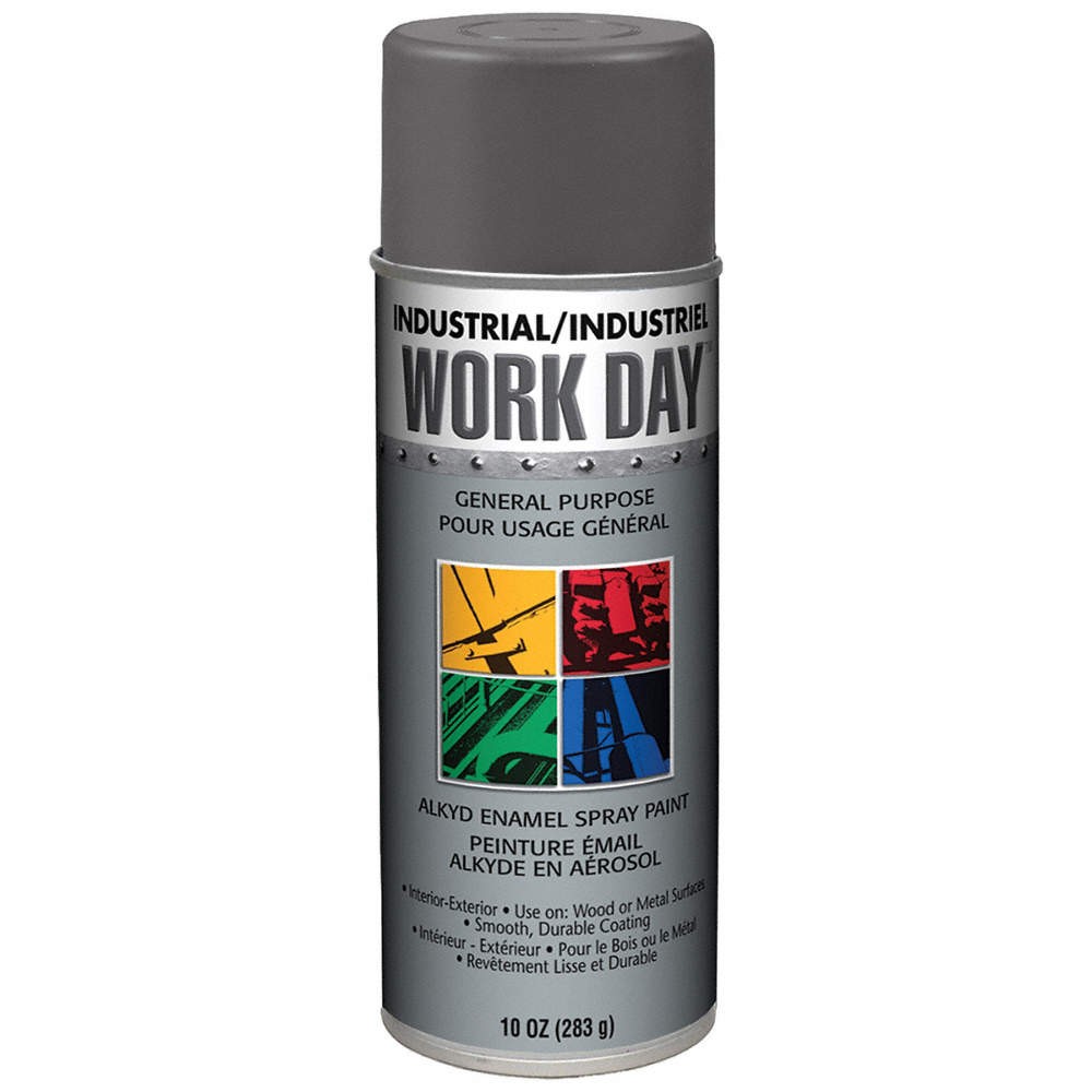 WORK DAY A04420007 Spray Paint,Gloss,Dark Gray,10 oz 800T19