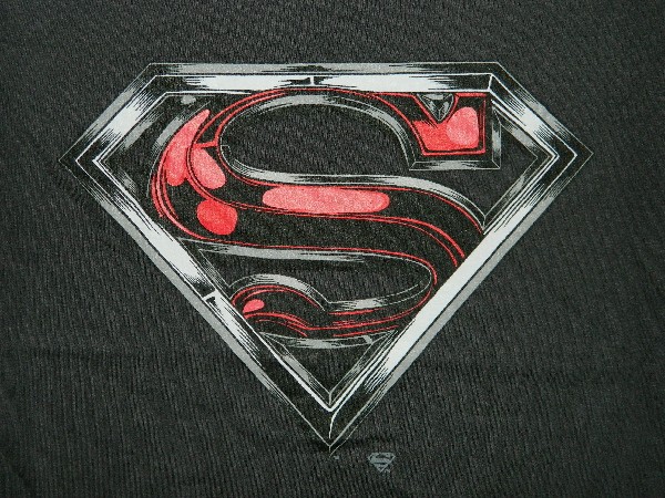 Superman Hard Metal Style S Chest Logo T-Shirt NEW UNWORN
