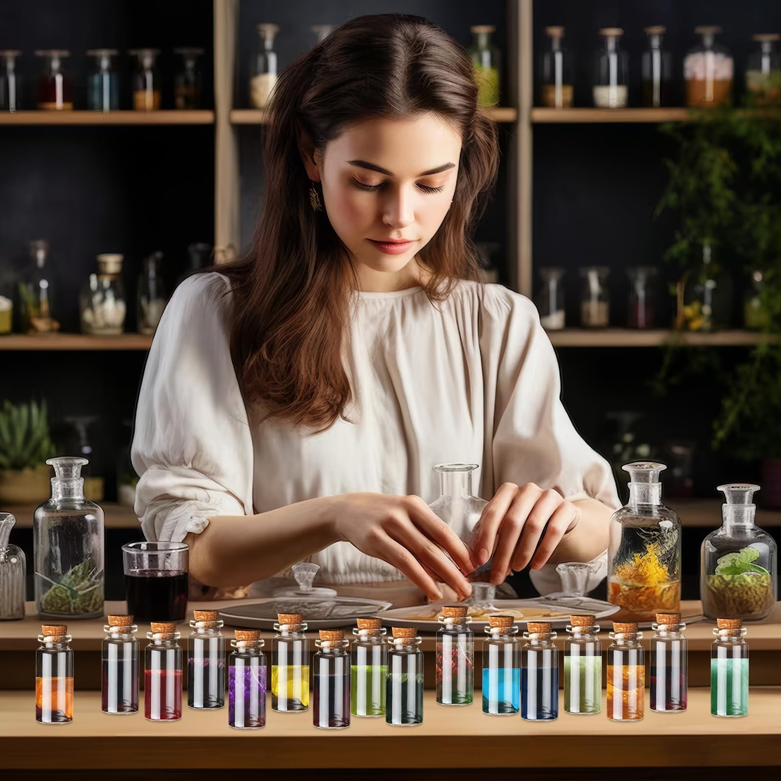 30PCS Spell Jars, Mini Jars, Glass Vials Potion Bottles