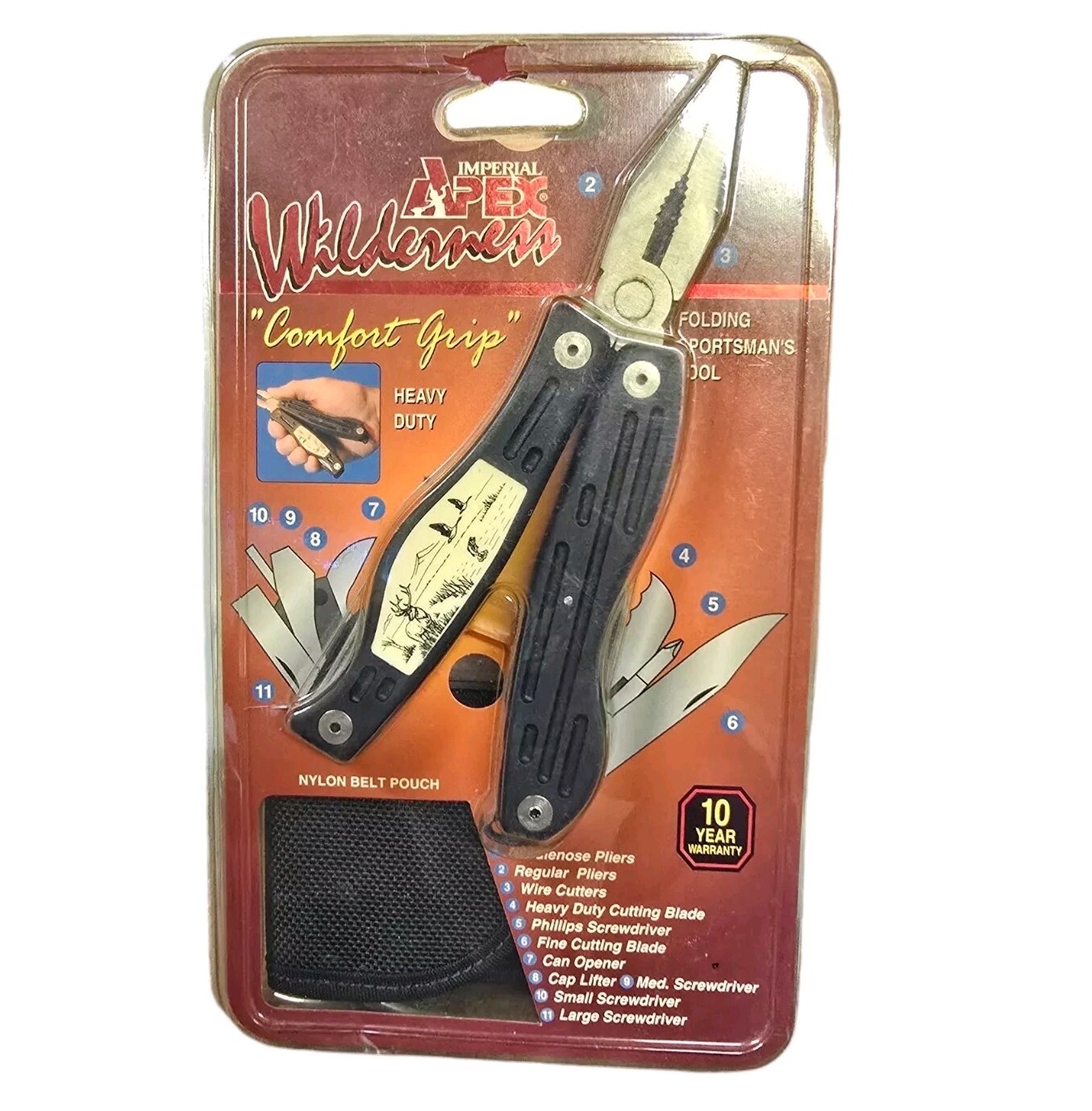 Imperial Apex Wilderness Folding Sportsman's Tool Comfort Grip Belt Pouch NOS