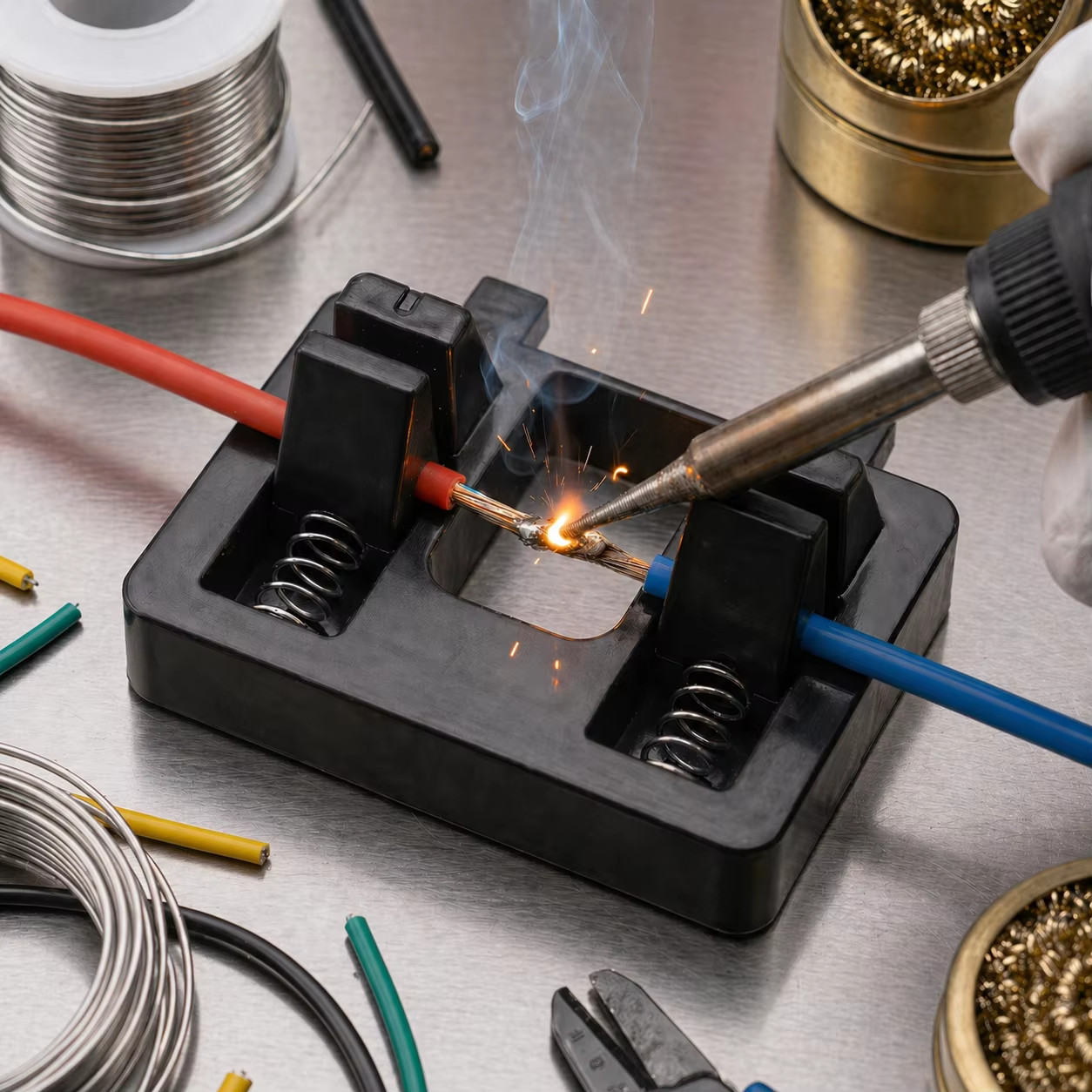 Adjustable Welding Wire Clamp Suction Bracket Soldering Table Holder Tool