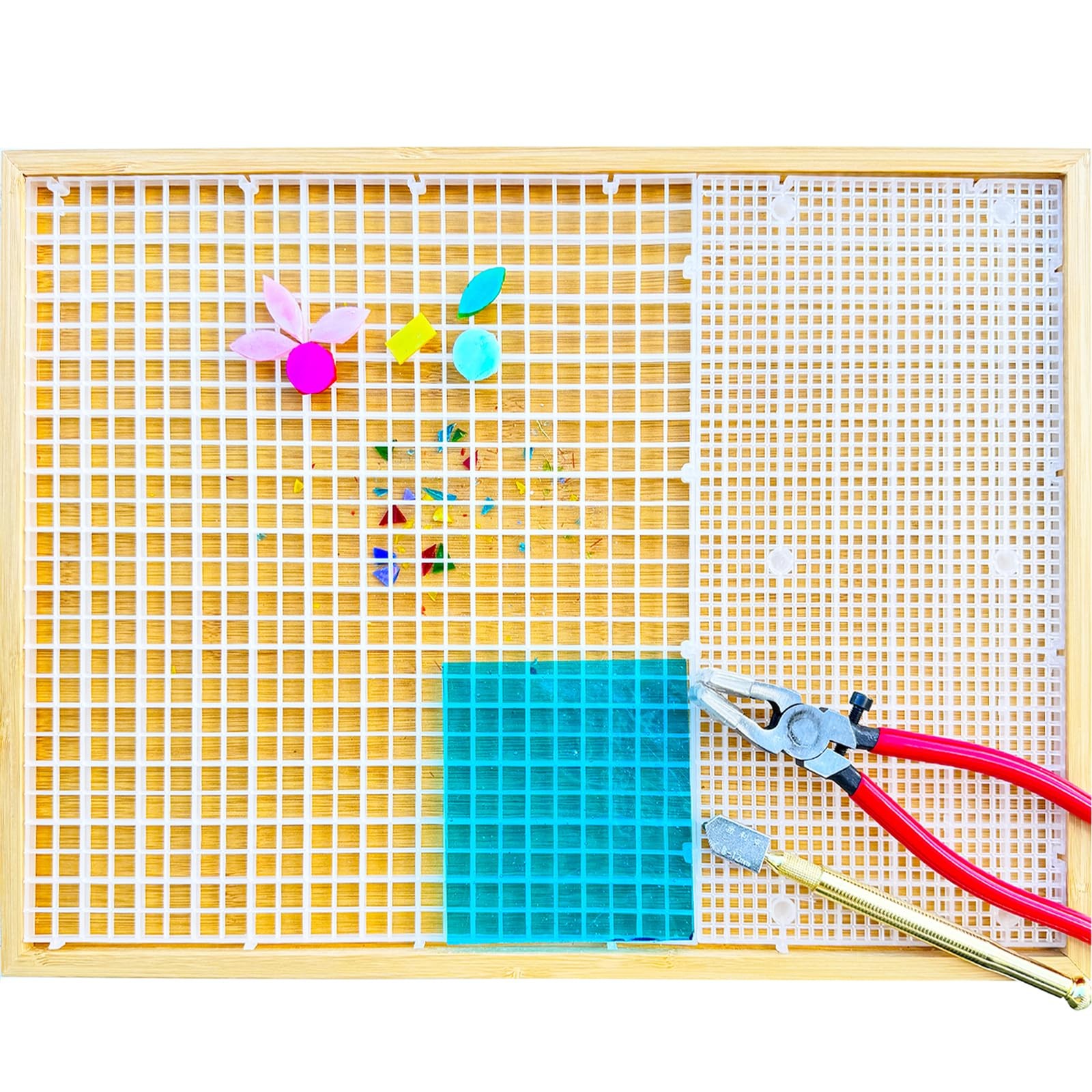 17''x12'' Stained Glass Cutting Mat with Tray, Great for Scoring and Cutting ...