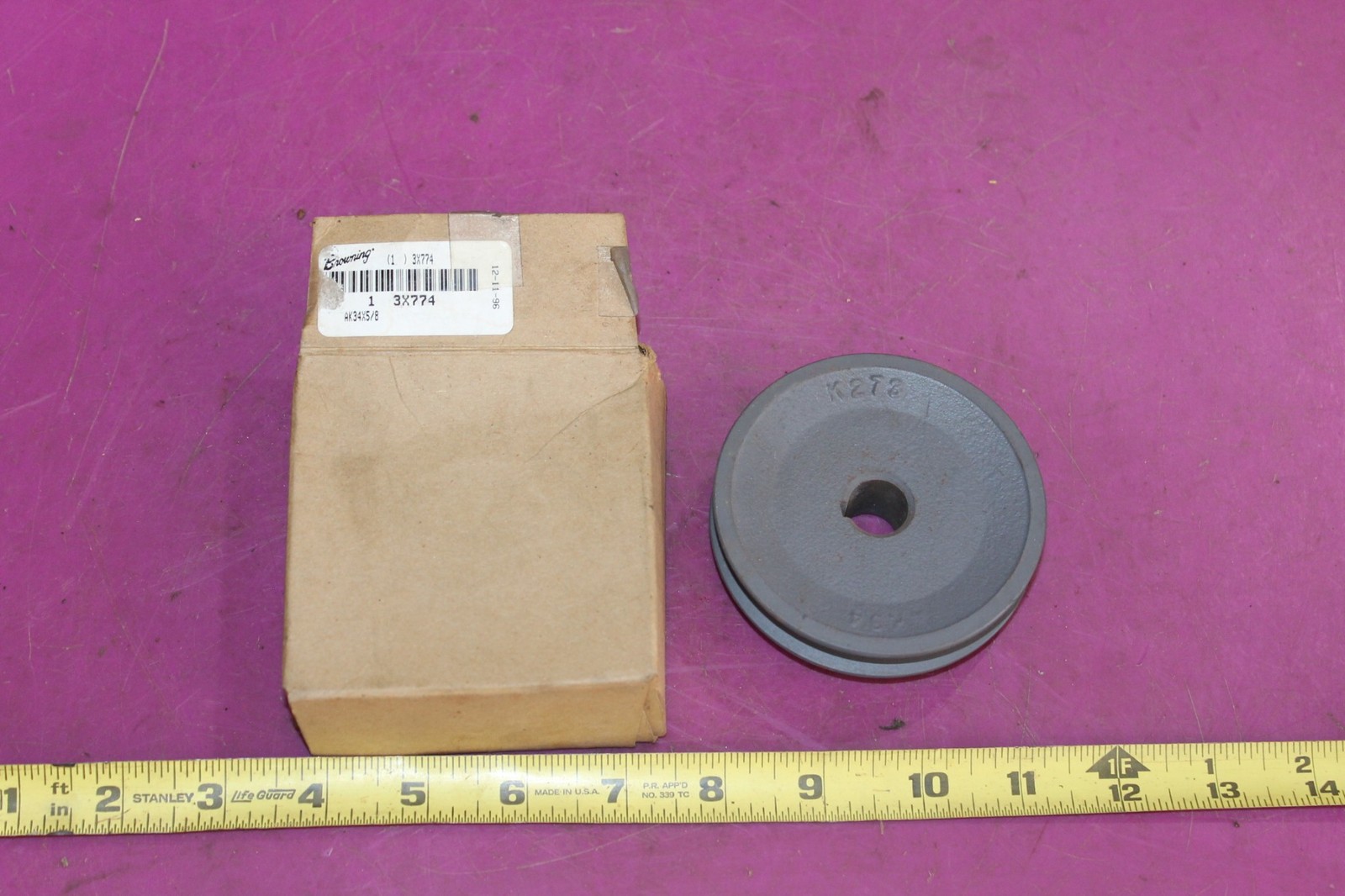 NOS Browning Pulley. Part 3X774. Marked K273. See pic.