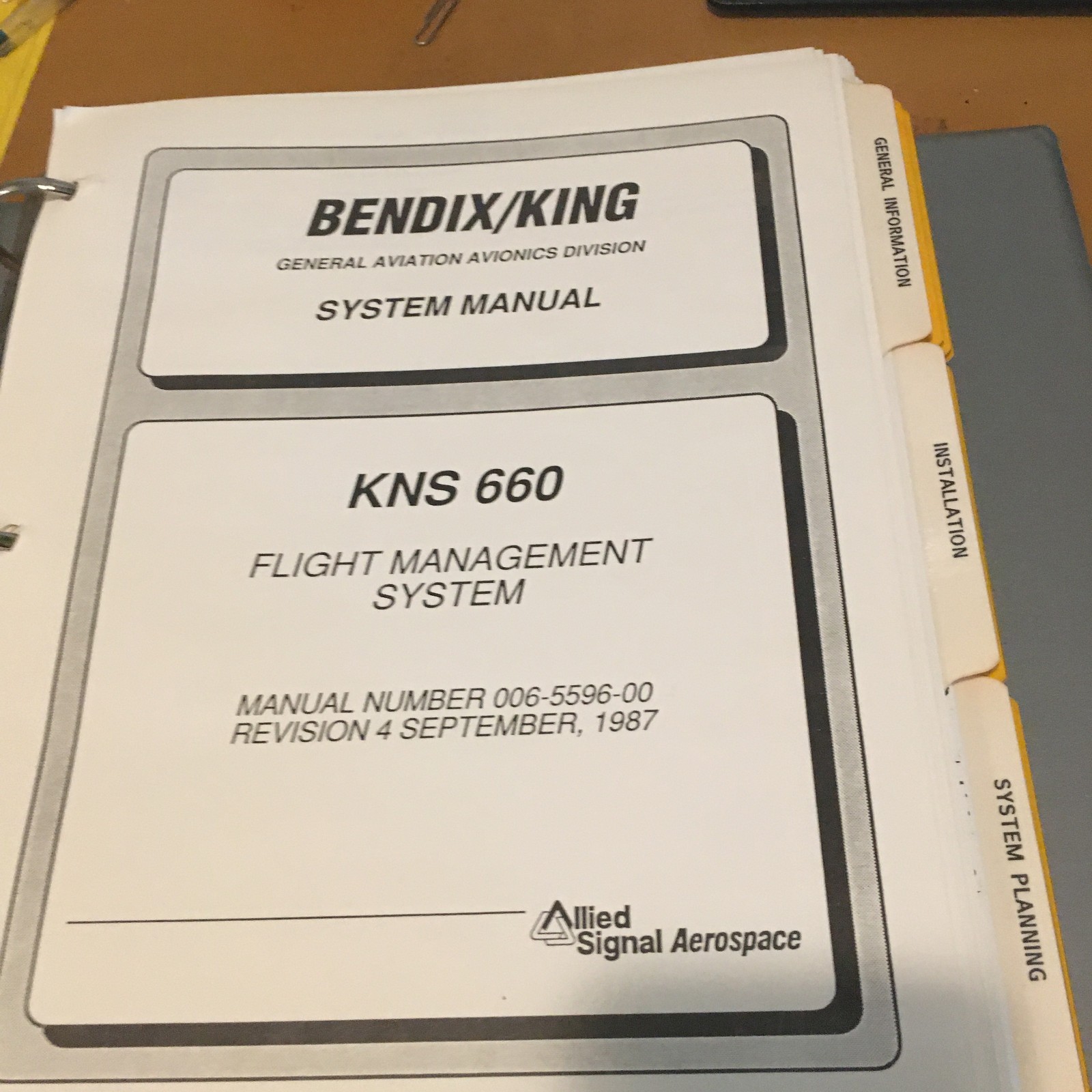 Bendix/King KNS-660 Flight Management System & Install Manual