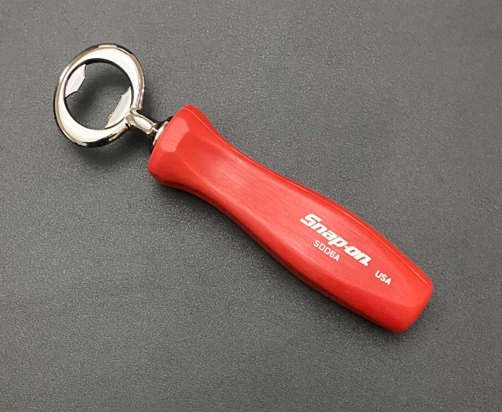 Snap-On Bottle Opener [ Seller's Creation ] Dark Chrome Opener Red Handle
