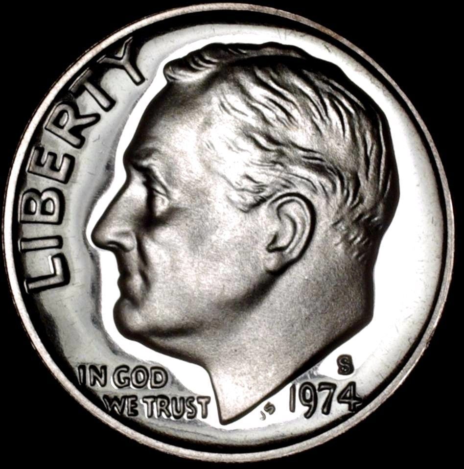 1974-S 10C Roosevelt Dime Gem Proof CLAD hu  (I choose)