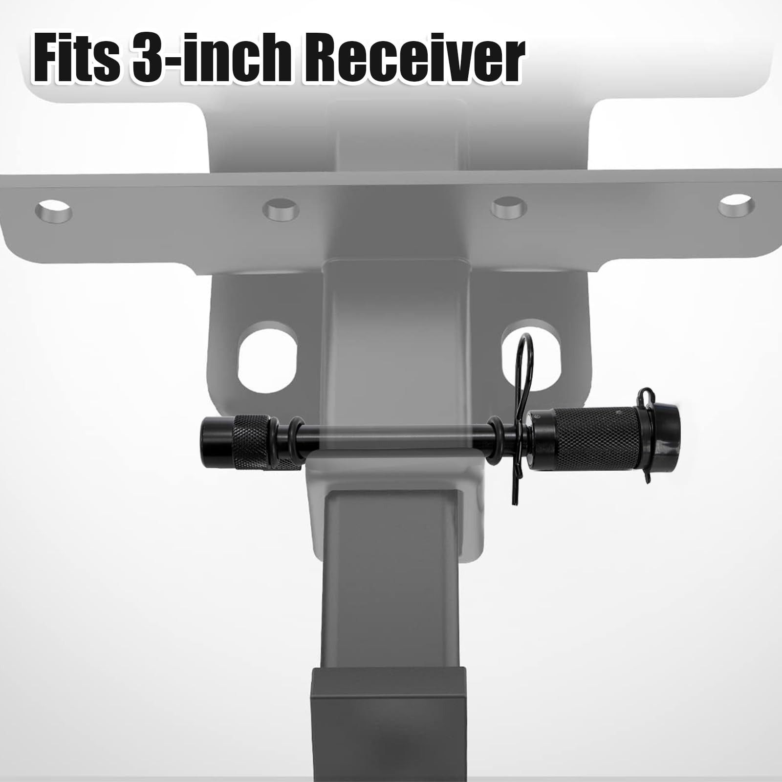 Elsjoy 5/8" Trailer Hitch Lock with Extra Long 4-1/2" Span, Long, Black