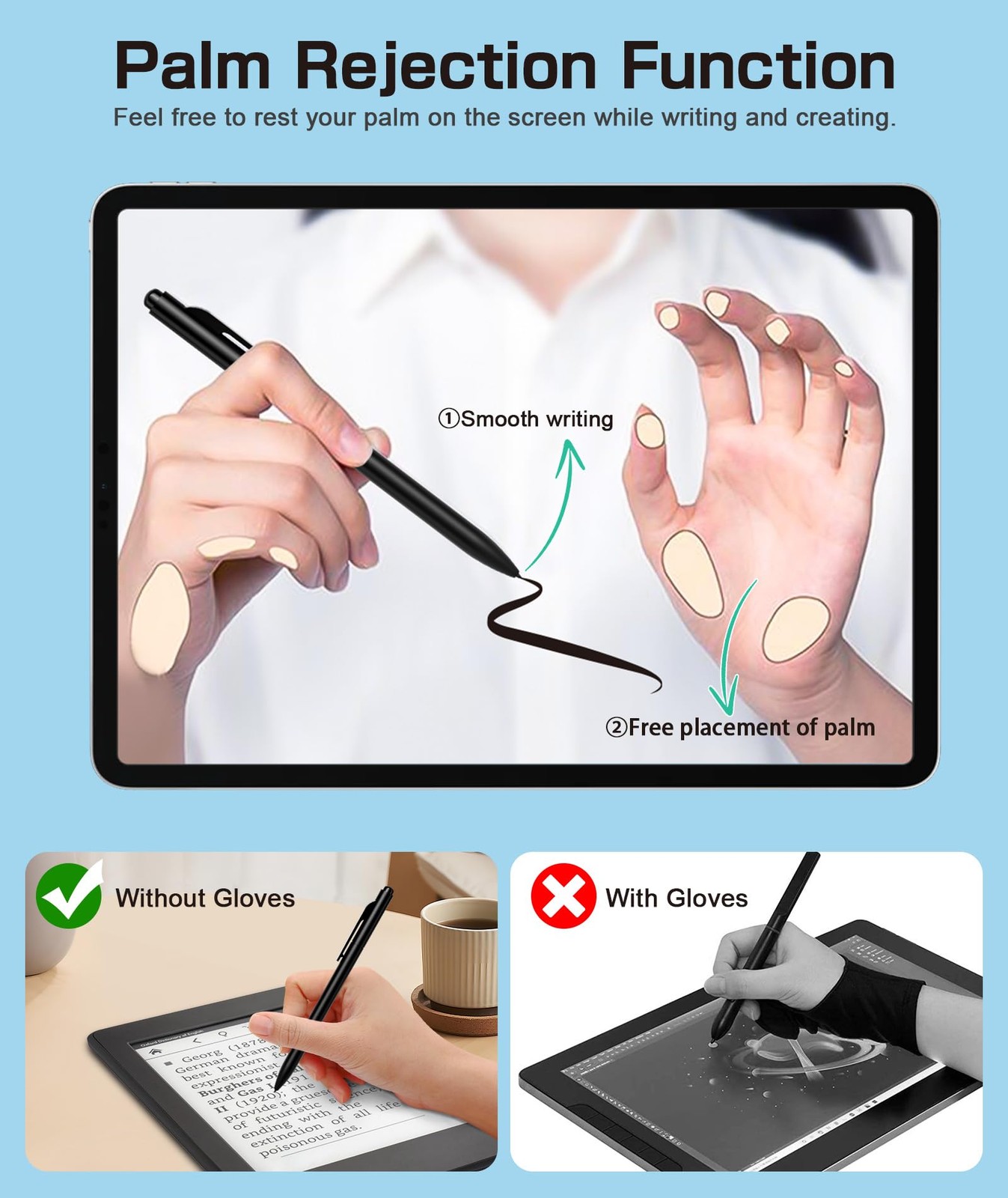 Pen for Remarkable 2, Non-Magnetic Stylus with Eraser, 5 Tips