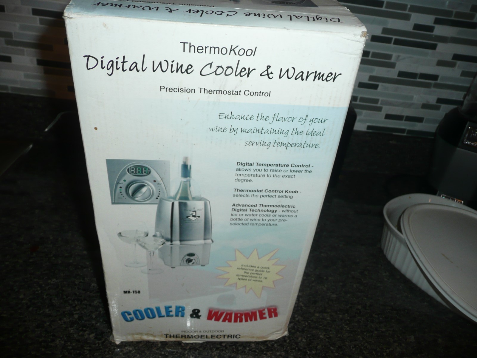 ThermoKool MR-158 Digital Wine Cooler & Warmer with Car plug NEW IN OPEN BOX