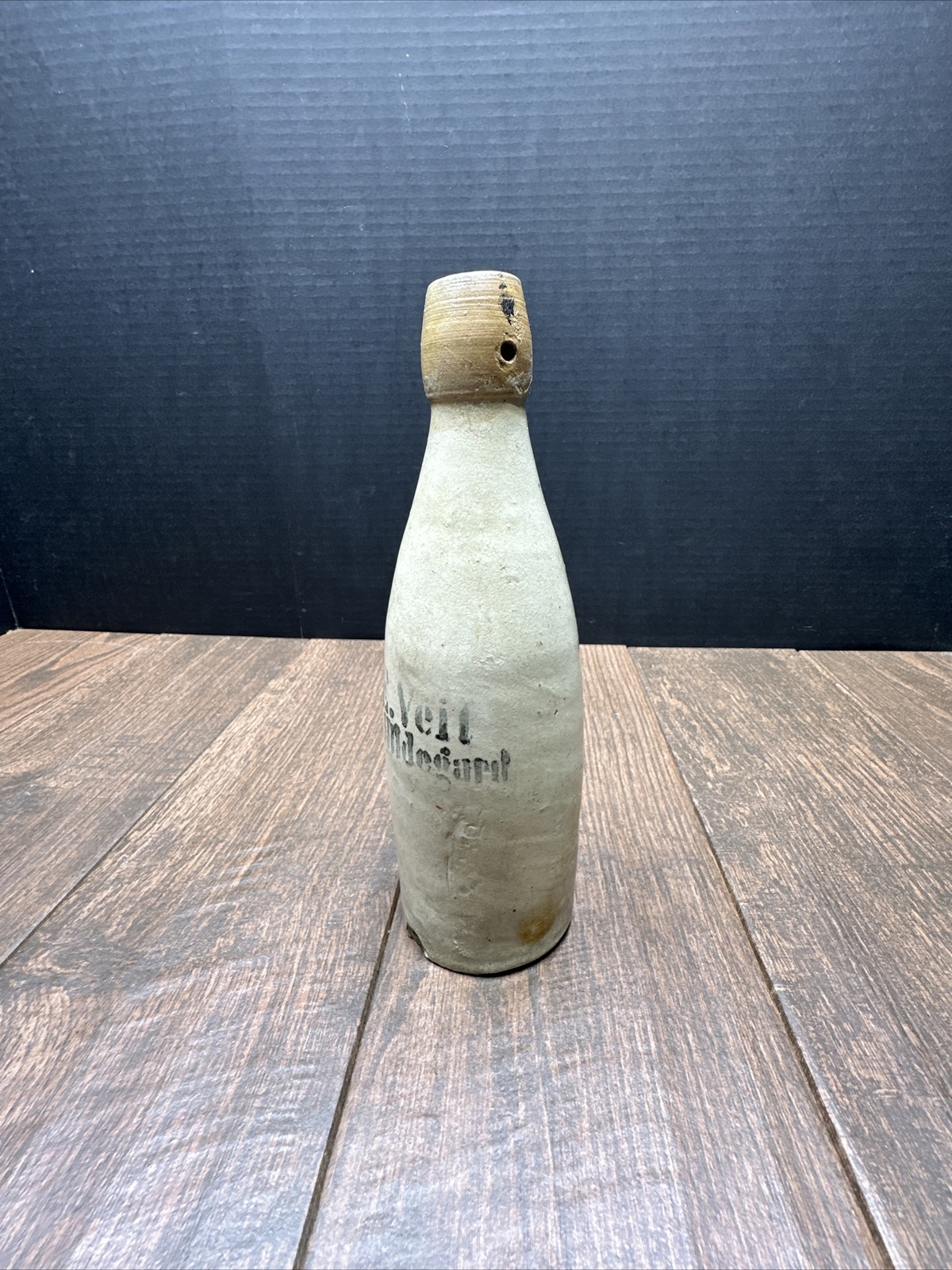 Vintage Glazed E.VEIL STONWARE BOTTLE