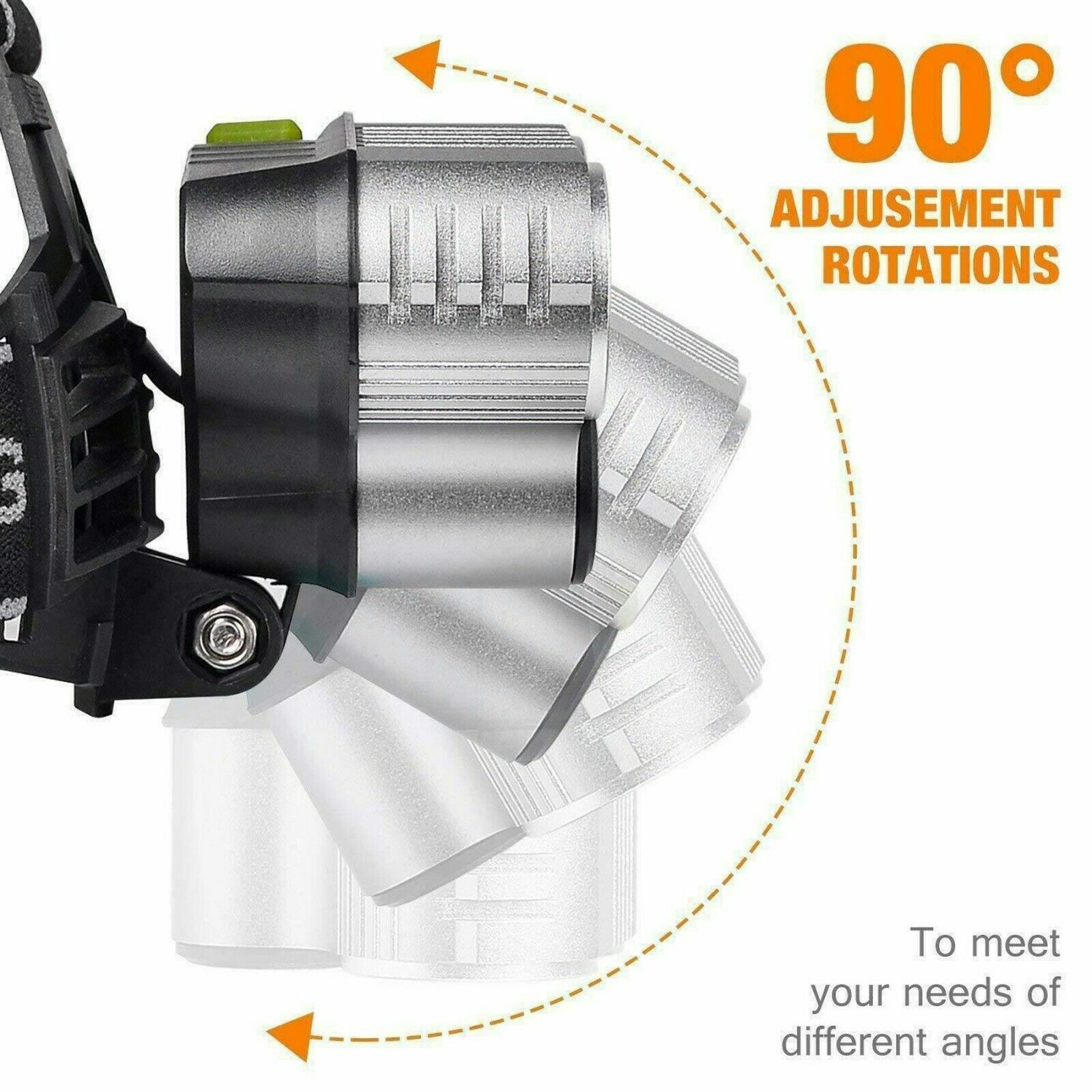 USB Rechargeable Headlamp LED Flashlight Headlight Head Torch Sensor Waterproof