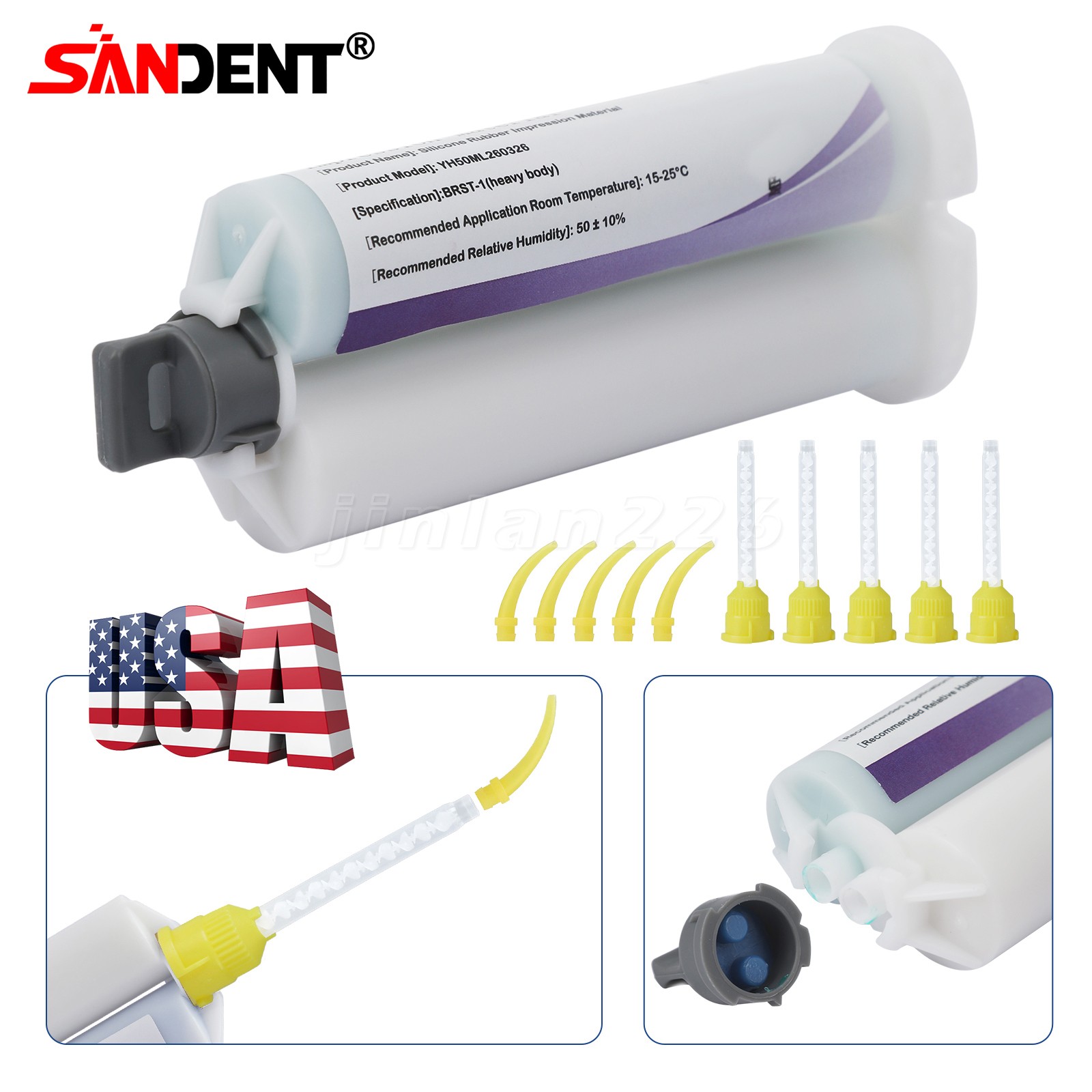 50ml Dental VPS Impression Material Fast Regular set +5 Tips