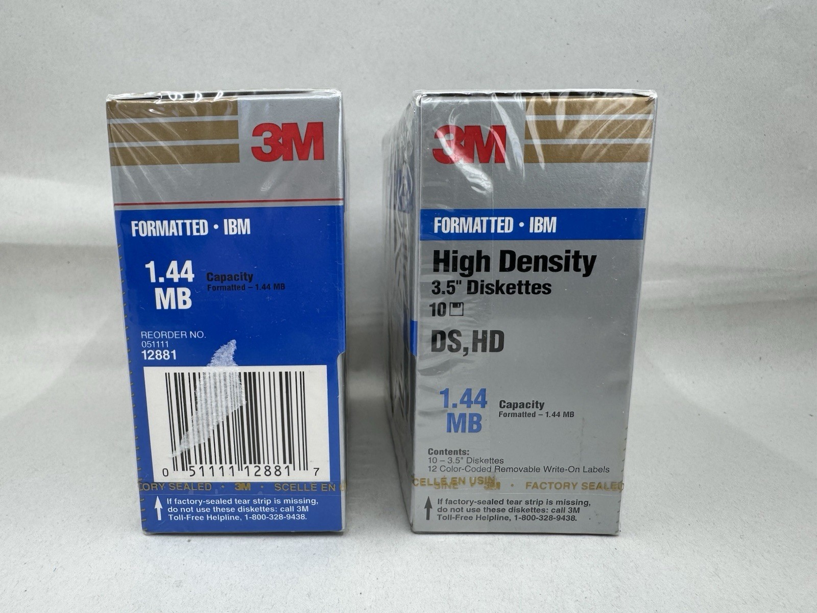 3M 3.5" High Density Double Sided IBM Formatted Floppy Disk 2x 10 Pack NEW