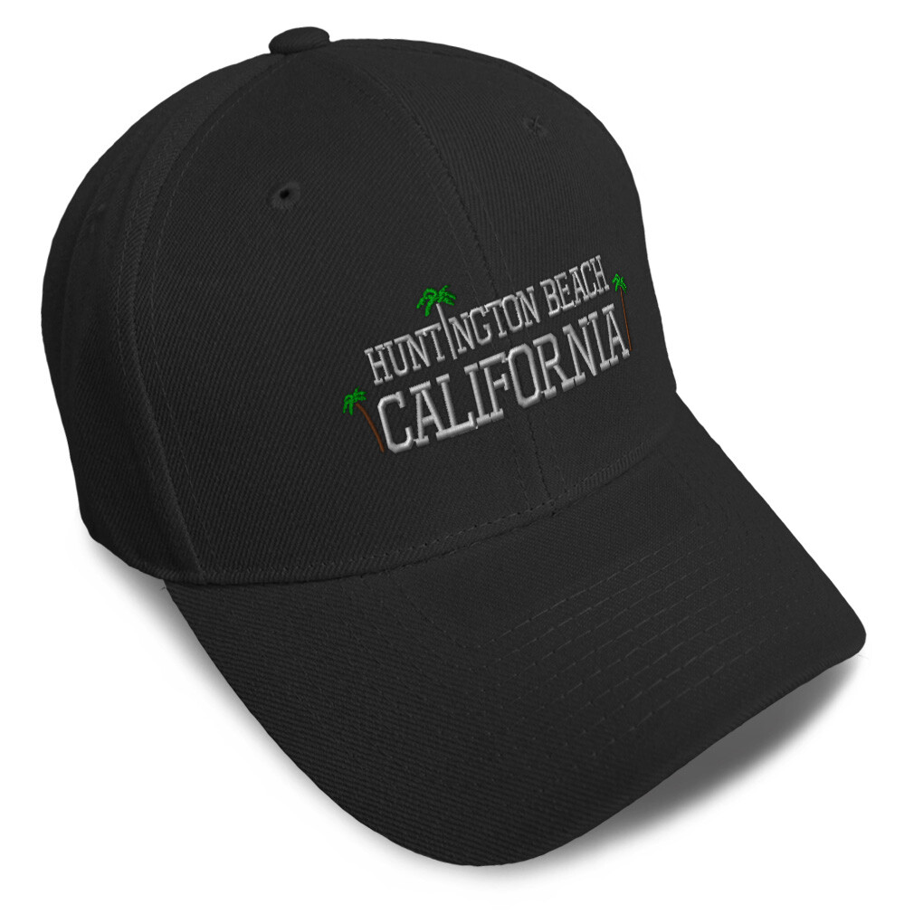 Baseball Cap Huntington Beach California Embroidery Dad Hats for Men & Women