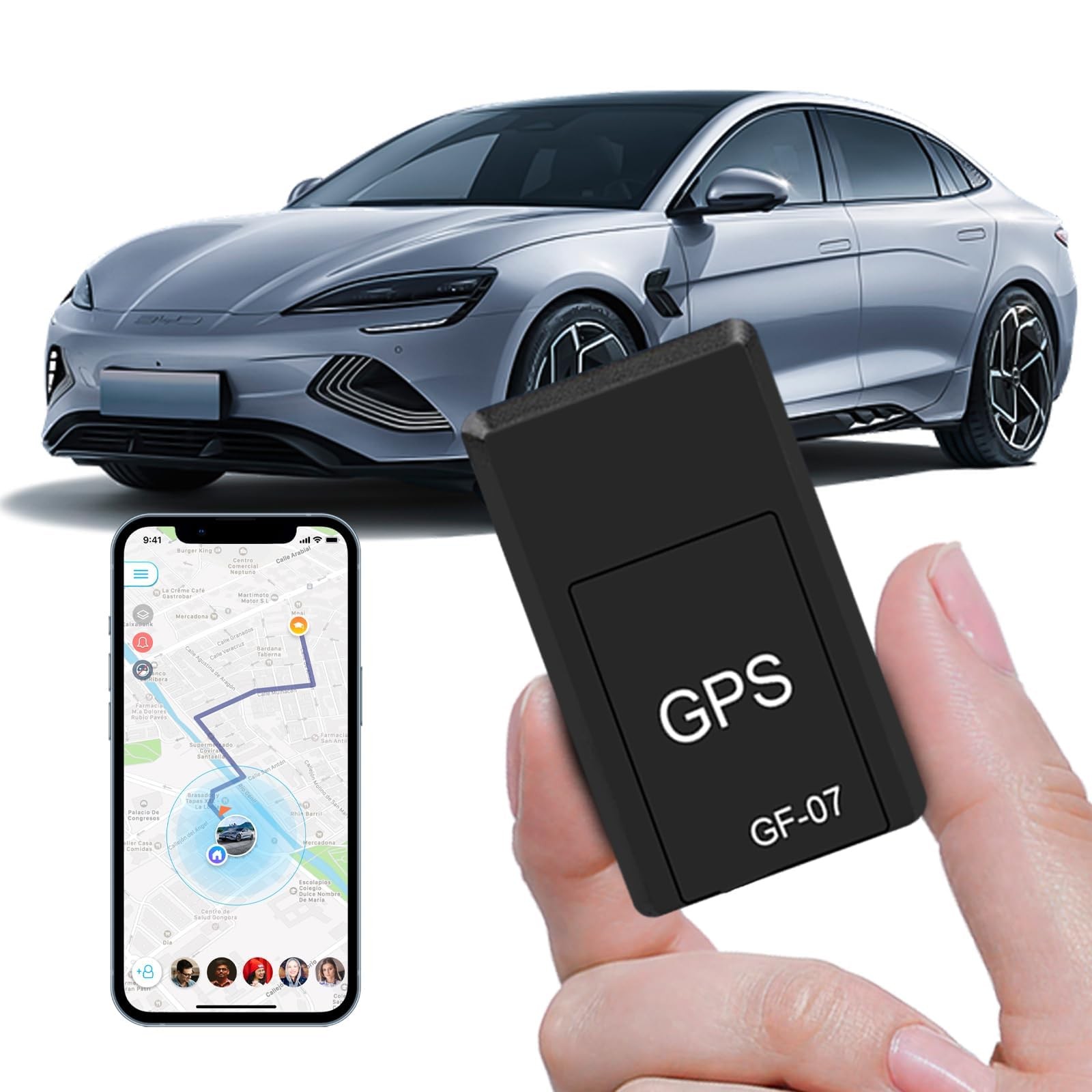 Undetectable GPS Tracker for Vehicles - Real-Time Tracking, No Monthly black