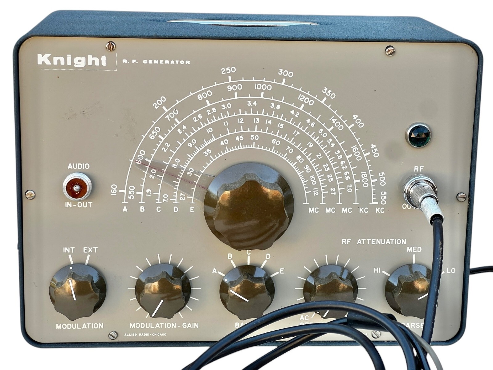 Knight R.F. Generator Model W/ Modulation Control Audio In-Out Manual & Graphics