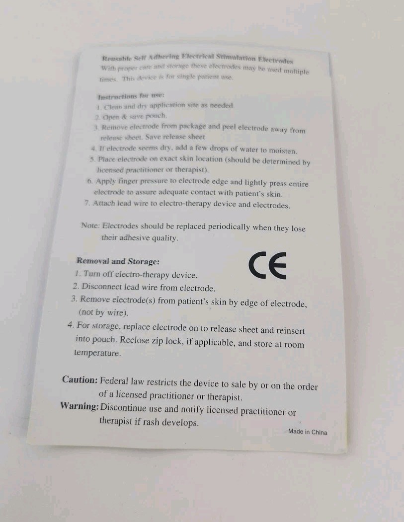 New 16 EMSI Electrical tens Stimulation Electrodes/Battery!