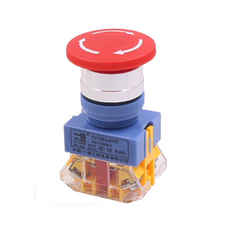 22mm Mushroom Head E-STOP Switch Latching Emergency Stop Push Button Control Box