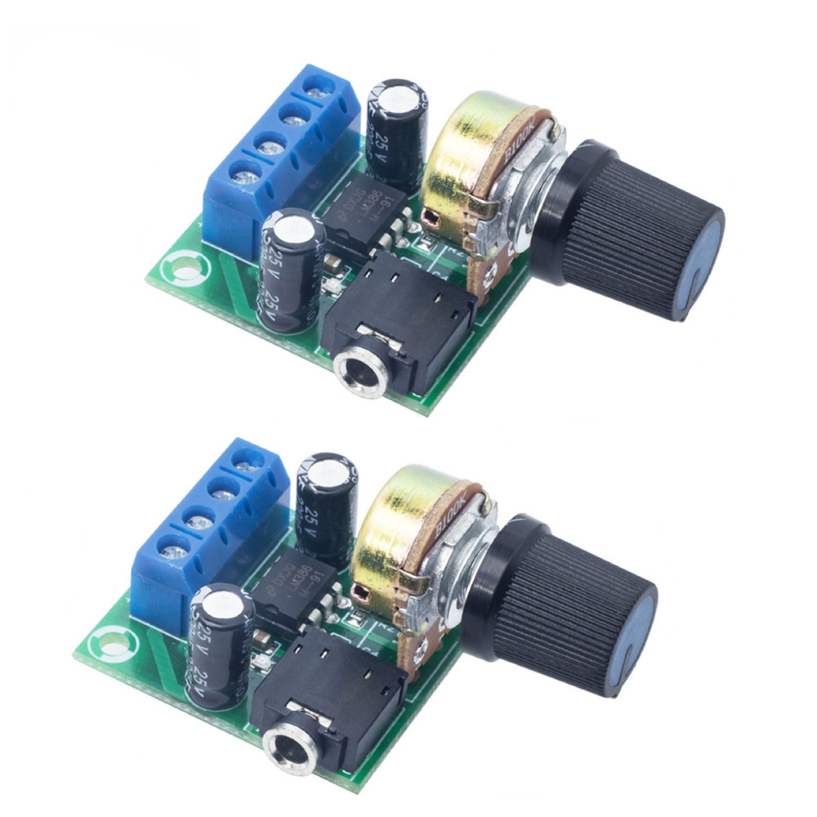 2* Adjustable Volume LM386 Mini Audio Power Amplifier Board DC3~12V Module B