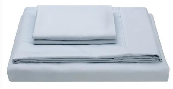 Molecule Bed Sheets Blue Fitted Flat Pillowcase Performance 300 Thread Count