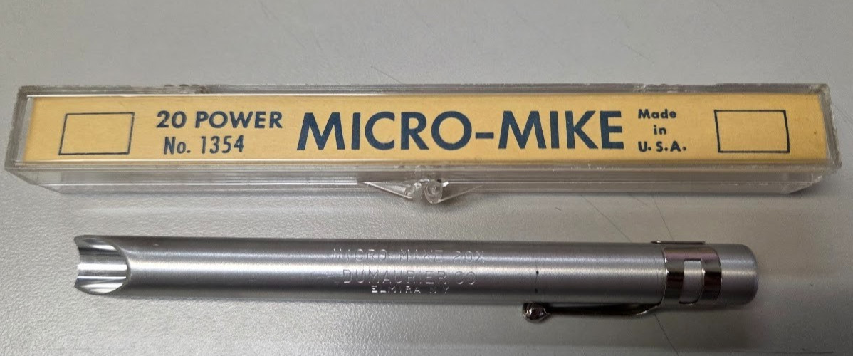 Vintage 20X Pocket Microscope by DuMaurier Company, Micro Mike USA Made 20 Power