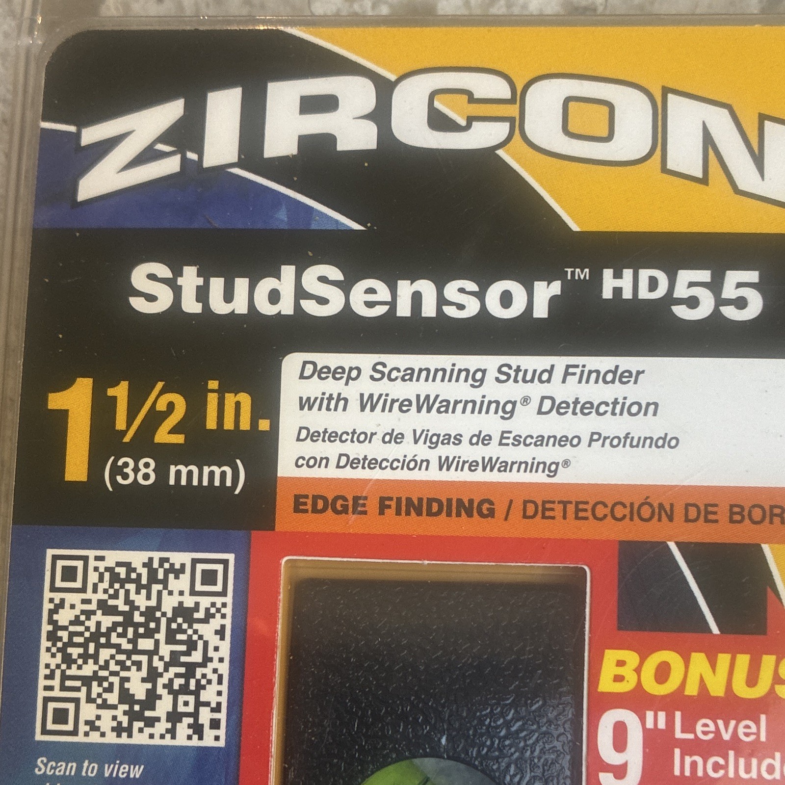 new Zircon StudSensor HD55 Electric Stud Finder, Plastic, WireWarning Detection