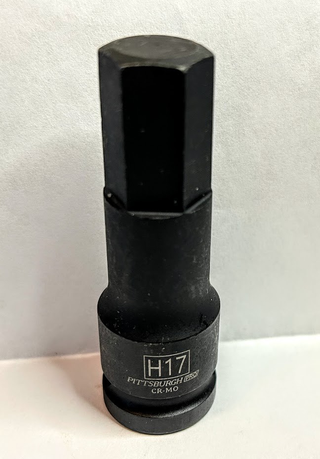 Pittsburgh Impact  Hex Bit Socket - H 17 -  17 mm x 1/2" -Free USA Shipping