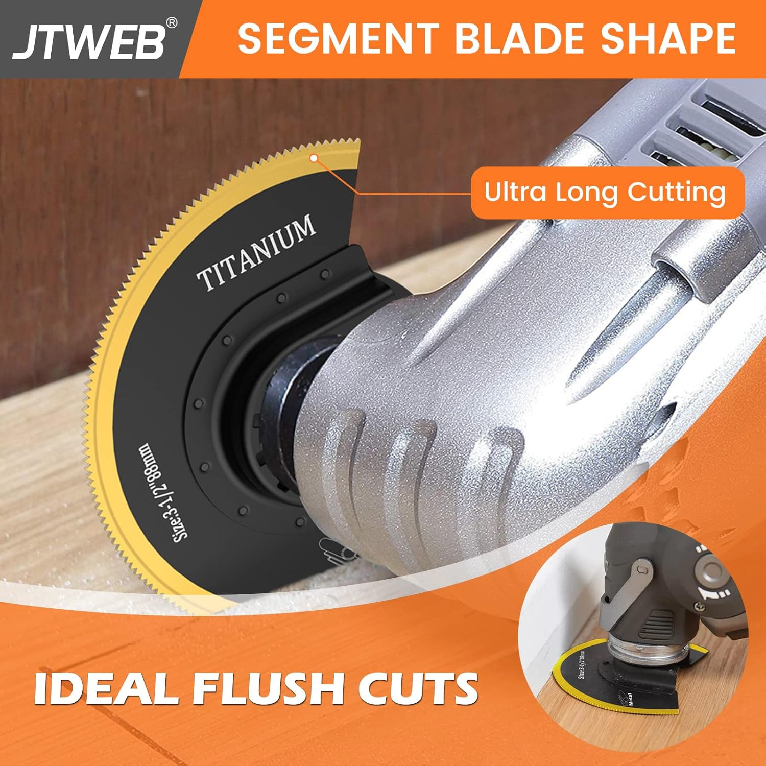 5PCS Titanium Oscillating Saw Blades Kit, Titanium Oscillating Multitool Blades