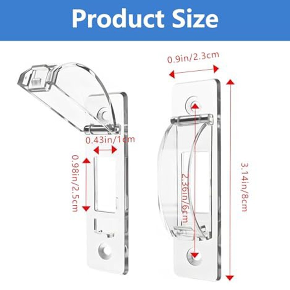 2 Pack Clear Light Switch Cover Prevents Accidental Flipping by Children