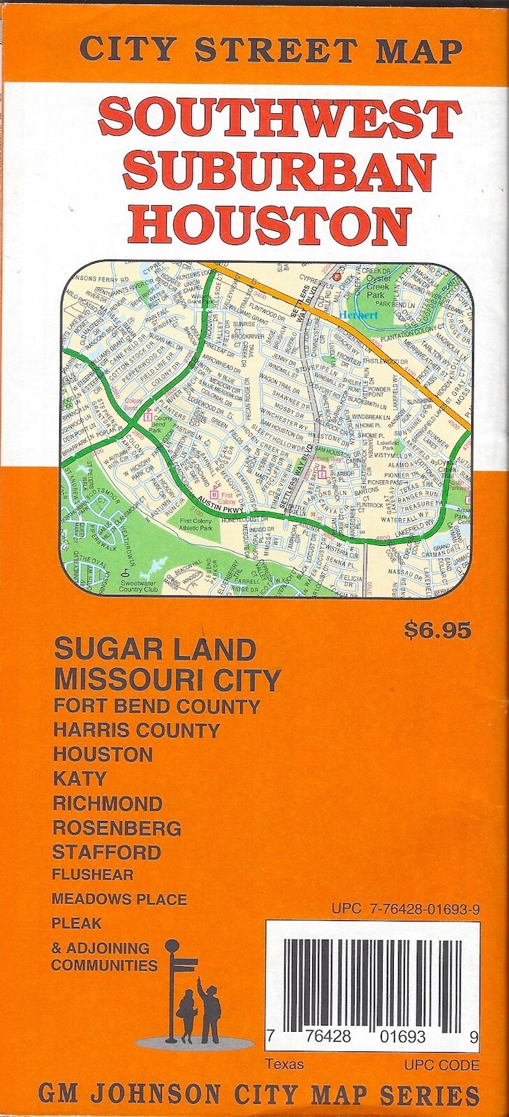 City Street Map of Southwest Suburban Houston, Texas, by GMJ Maps