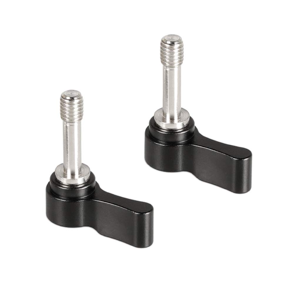 M6 Ratchet Wingnut Assembly Knob Black A Pair - 2159