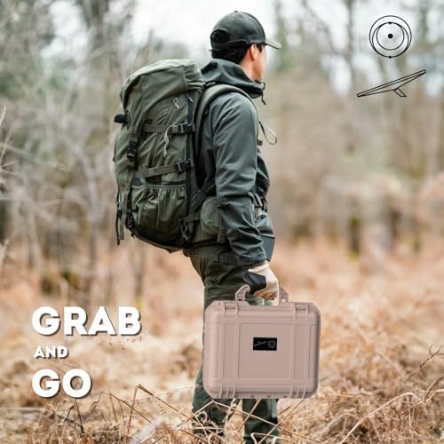 Starlink Mini Case, Carrying Travel Hard Case, Waterproof Protective Tan