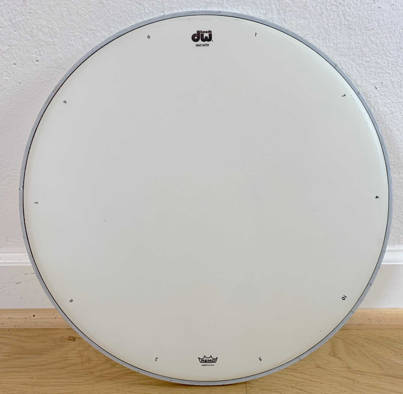 DW DRUM WORKSHOP 14" Stock Snare Drum HEAD Coated White w/ Lug Numbering Factory