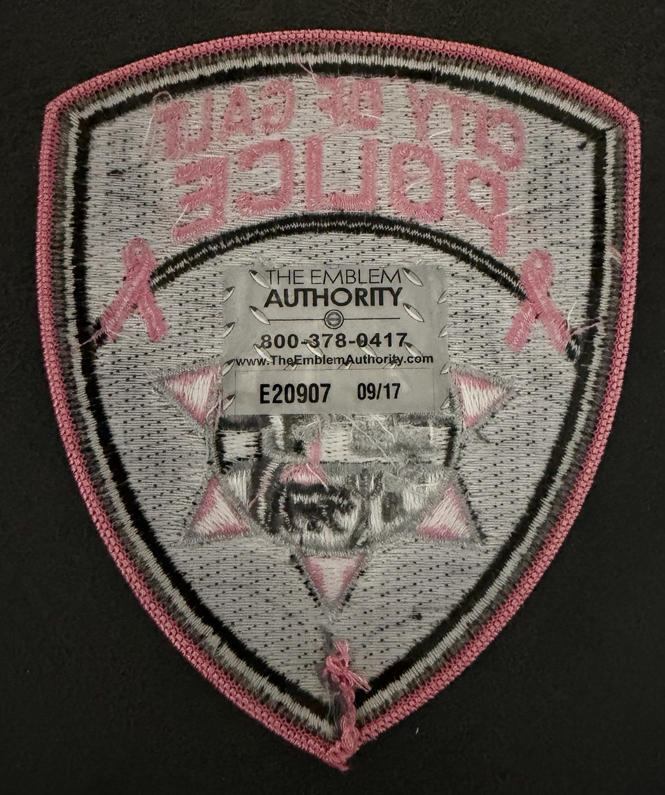 California Pink Police Patch. Galt
