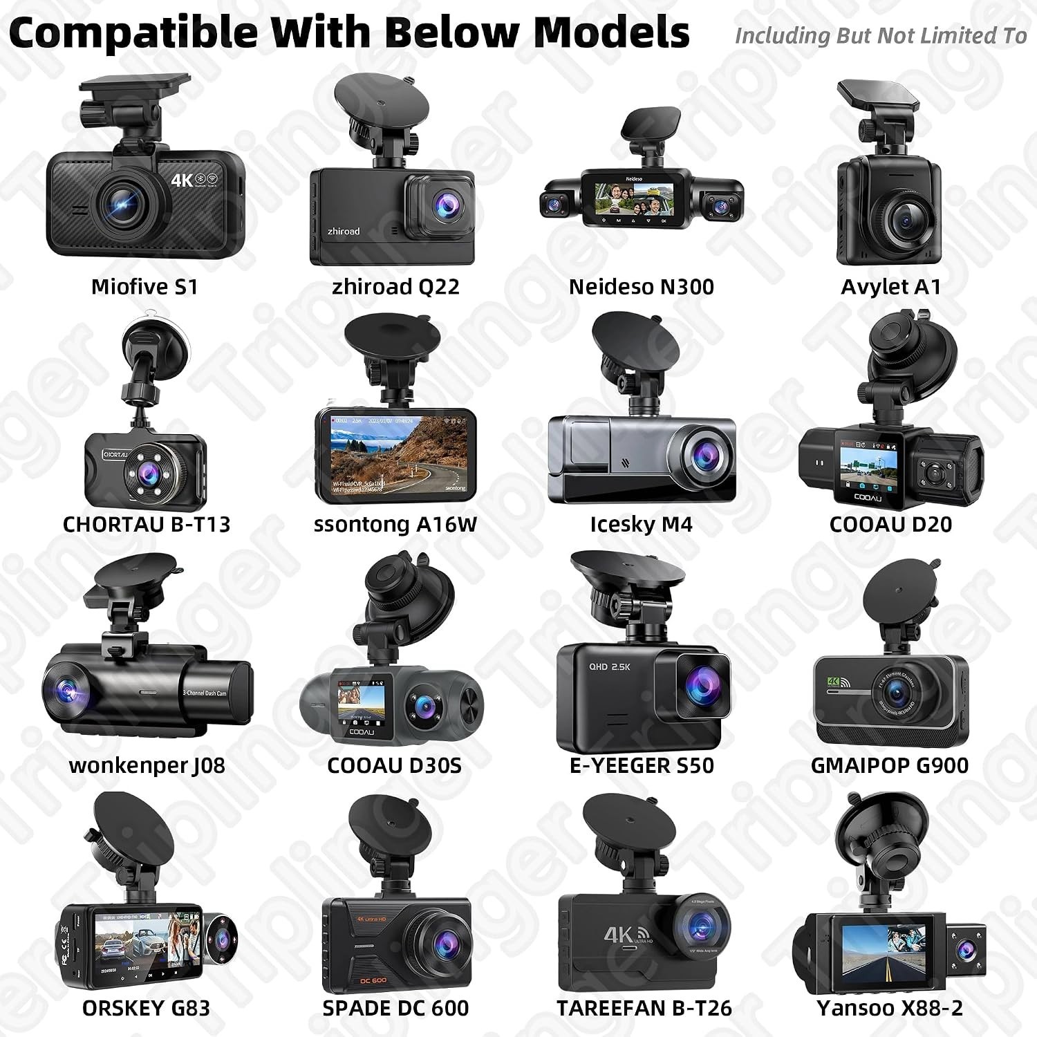 Water-Resistant Adhesive Dash Cam Mount - Ultimate Flexibility for Safe Driving