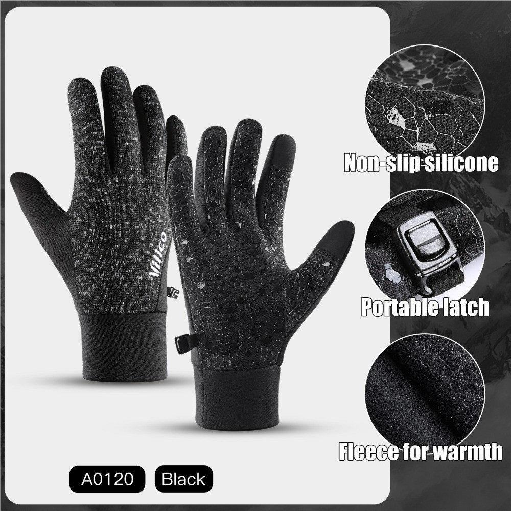 Winter Ski Touch Screen Thermal & Windproof Cycling Gloves Full Finger Gloves