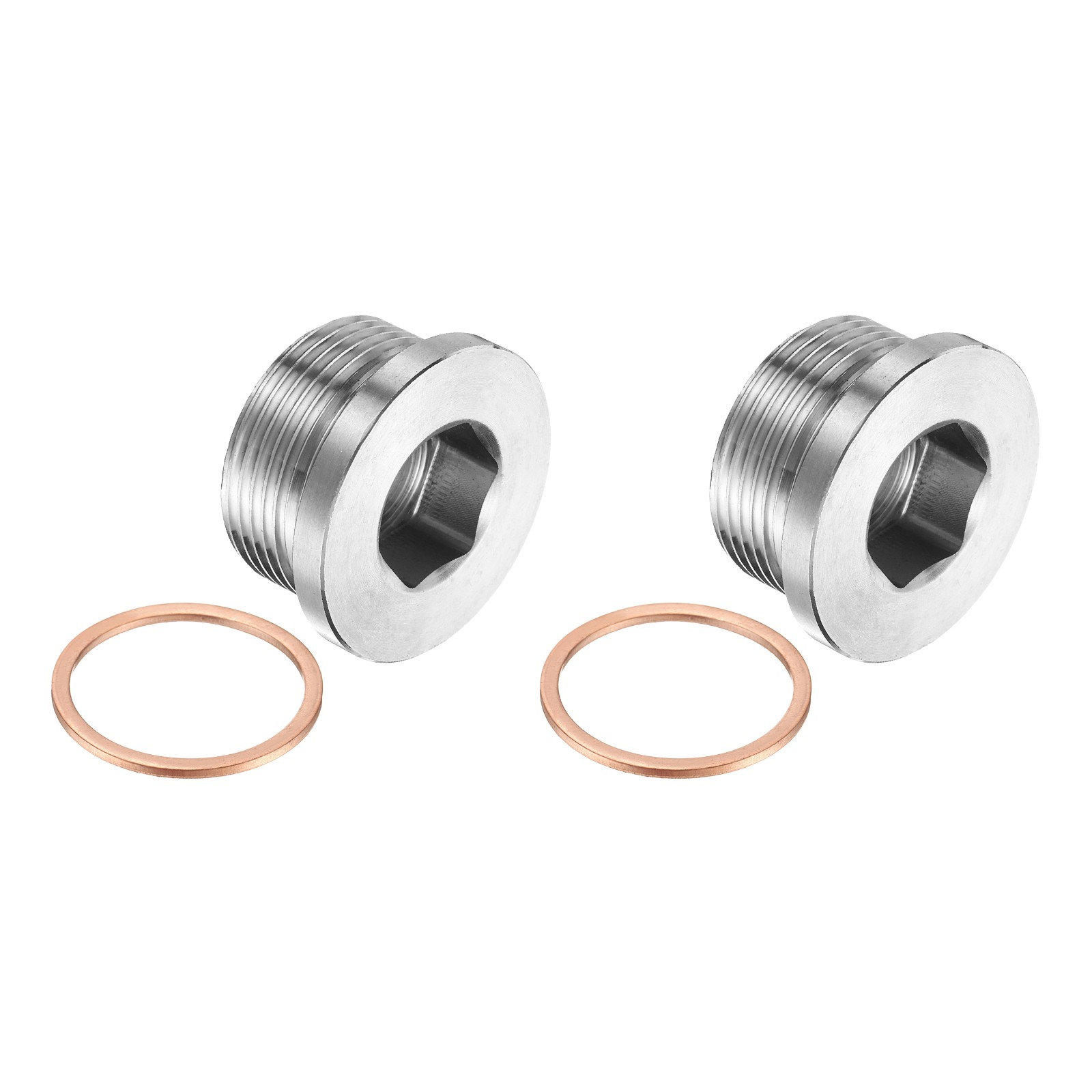 2 Pcs 1" BSP Pipe Plug Fitting, Internal Hex Head Socket 304 Stainless Steel