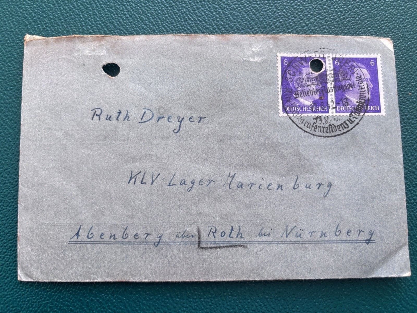 WWII KLV Lager Marienburg Cover Kinderlandverschickung - Scarce Social History