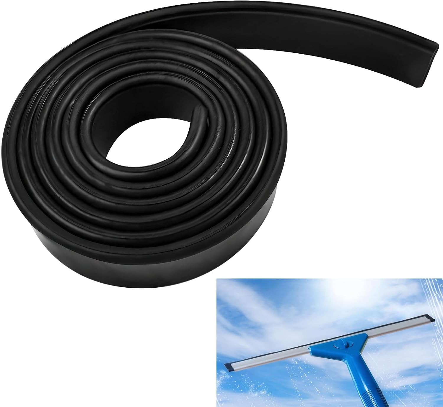 Premium Silicone Squeegee Rubber Replacement - 41in Roll | Versatile Squeegee