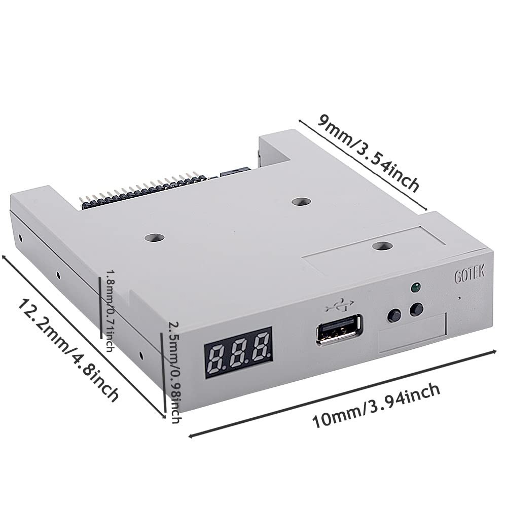GoTEK SFR1M44-U100 3.5 '' 1.44MB USB SSD Floppy Drive Emulator Grey