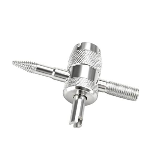 4-Way Tire Valve Tool, 4-in-1 Automobile Valve Core Remover Installer Tire