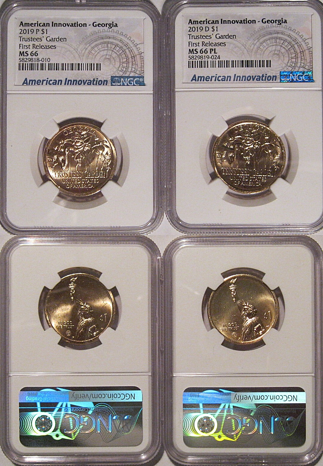 2019 P&D Innovation Trustees Garden Dollar $1 NGC MS 66 MS 66 PL First Releases