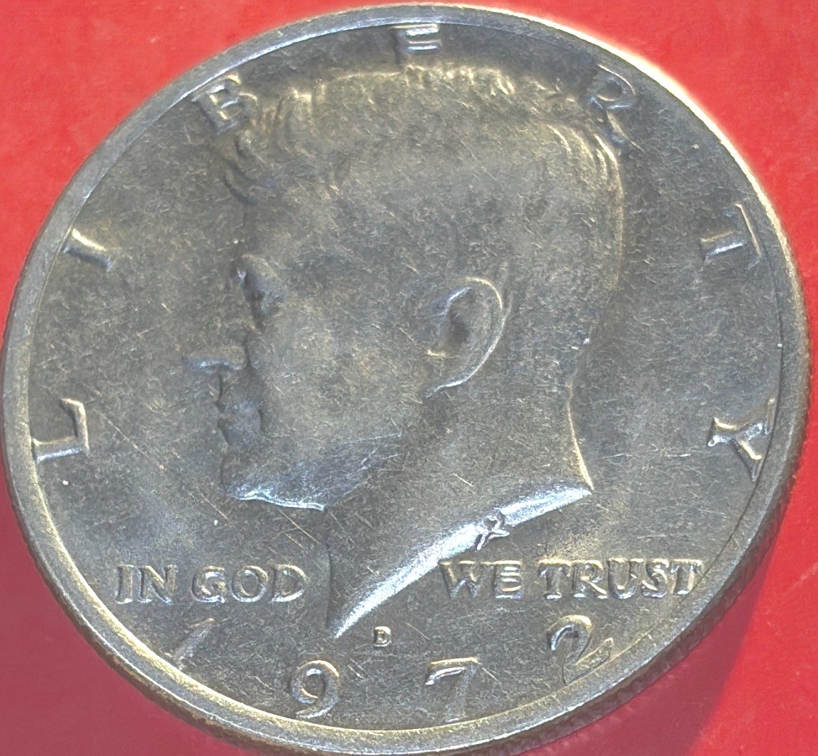 1972 D Kennedy Half Dollar Error No FG