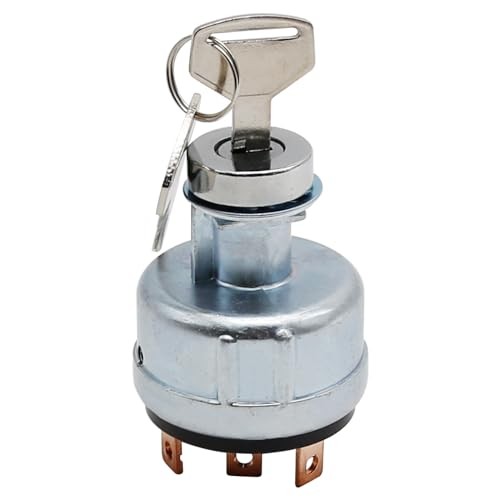 YN50S00002F1 Ignition Switch with 4 Position 6 Terminal Wire Digger 2 Keys,