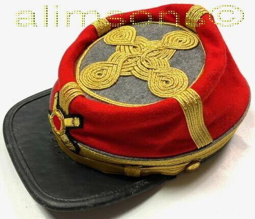 CIVIL WAR CONFEDERATE GENERAL SR. ARTILLERY OFFICER KEPI FORAGE- ALL SIZES !!!