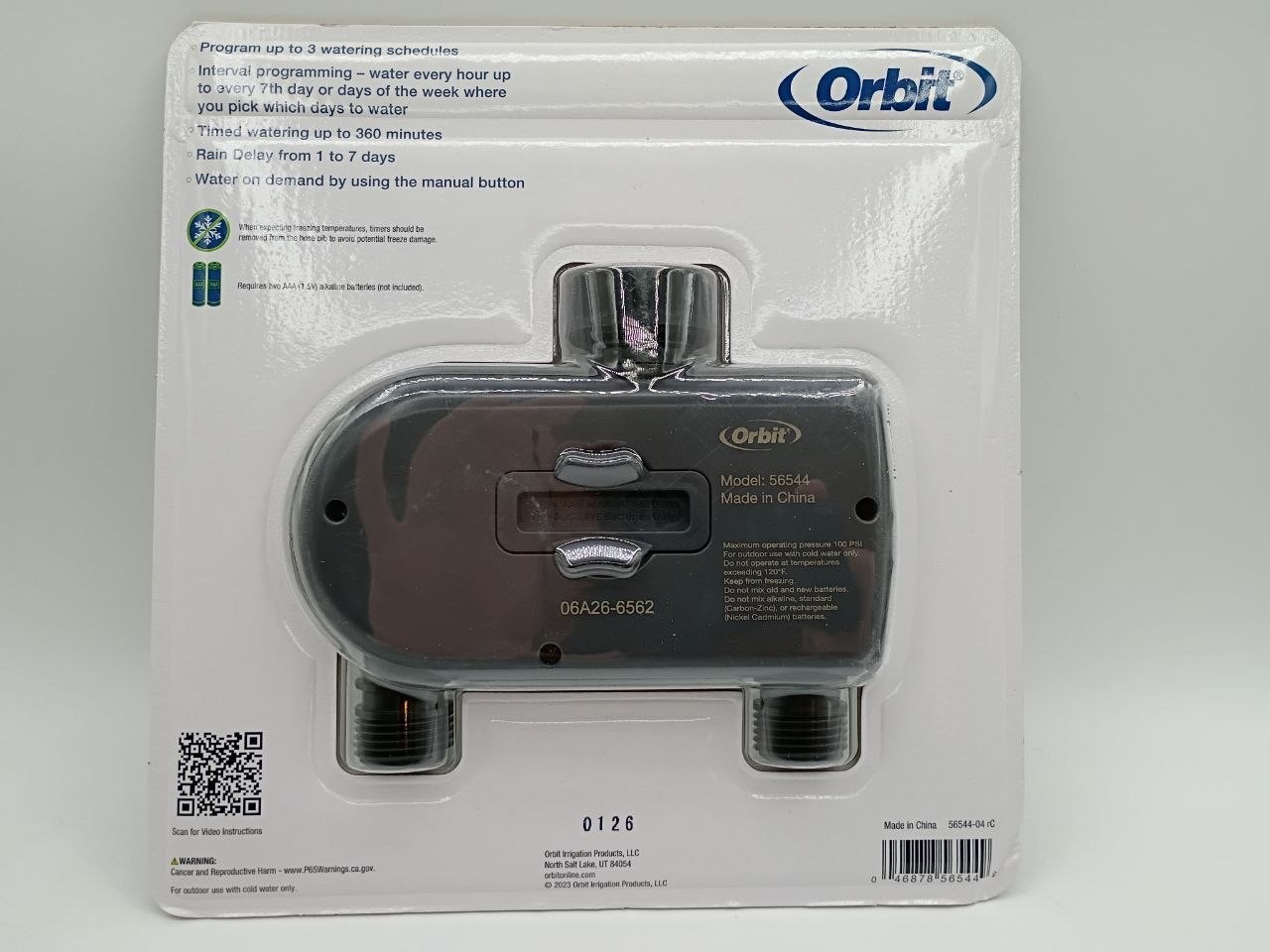 NEW SEALED! ORBIT 2-OUTLET PROGRAMMABLE HOSE SPRINKLER WATERING TIMER FAST SHIP!