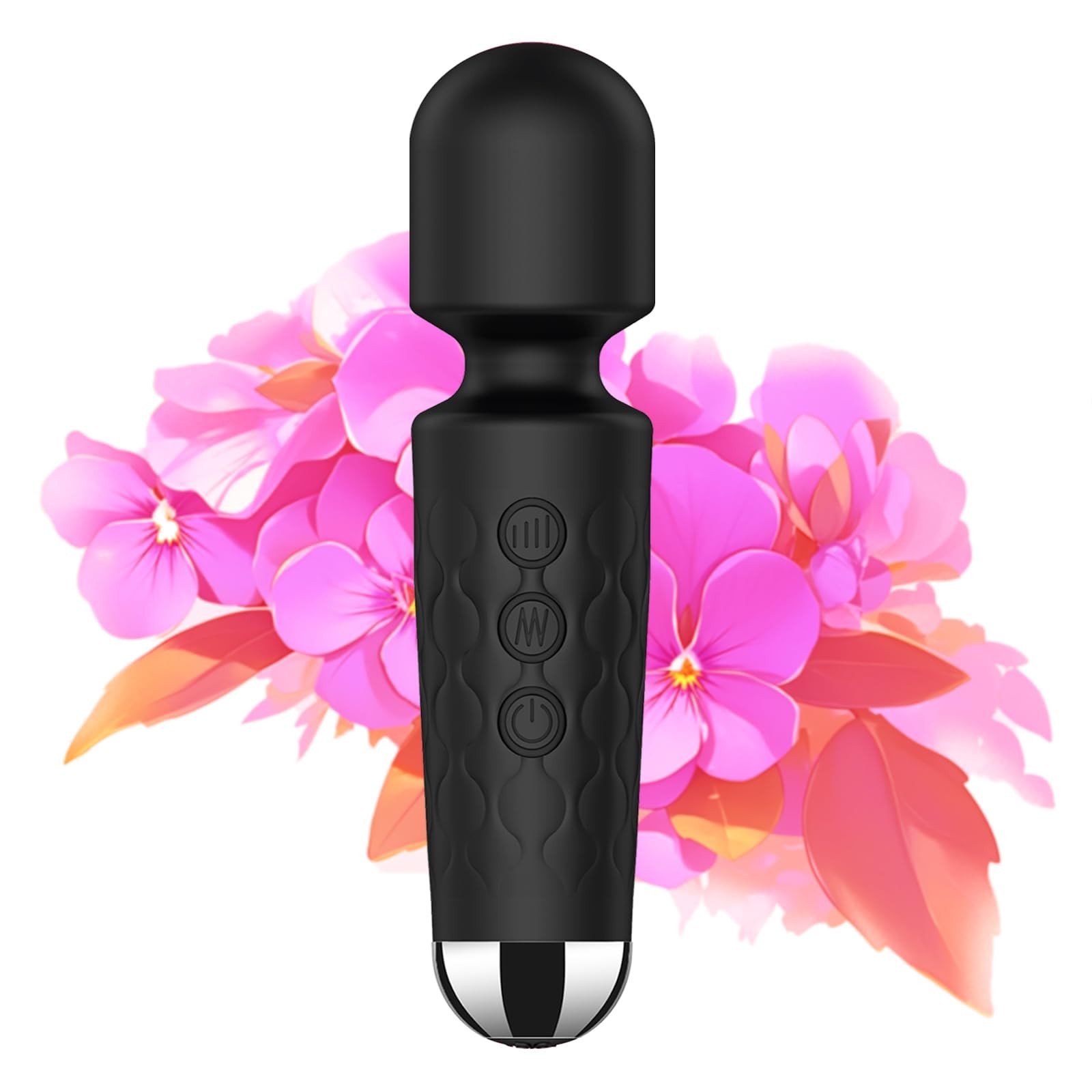 Kitppit Back Small Bullet Massage for Women - Rechargeable Electric Black
