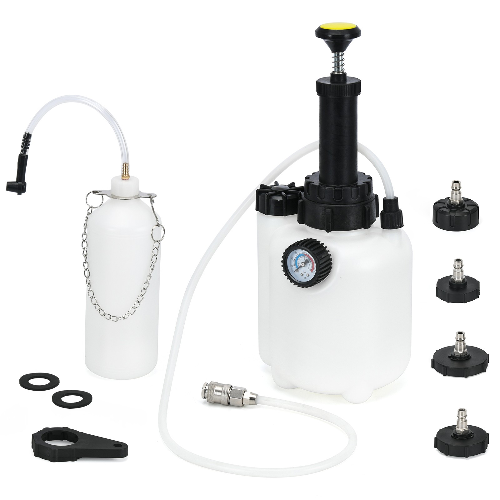 Self Car Brake Clutch Fluid Bleeding Kit Bleeder Pressure 3l Oil Bottle Tool US