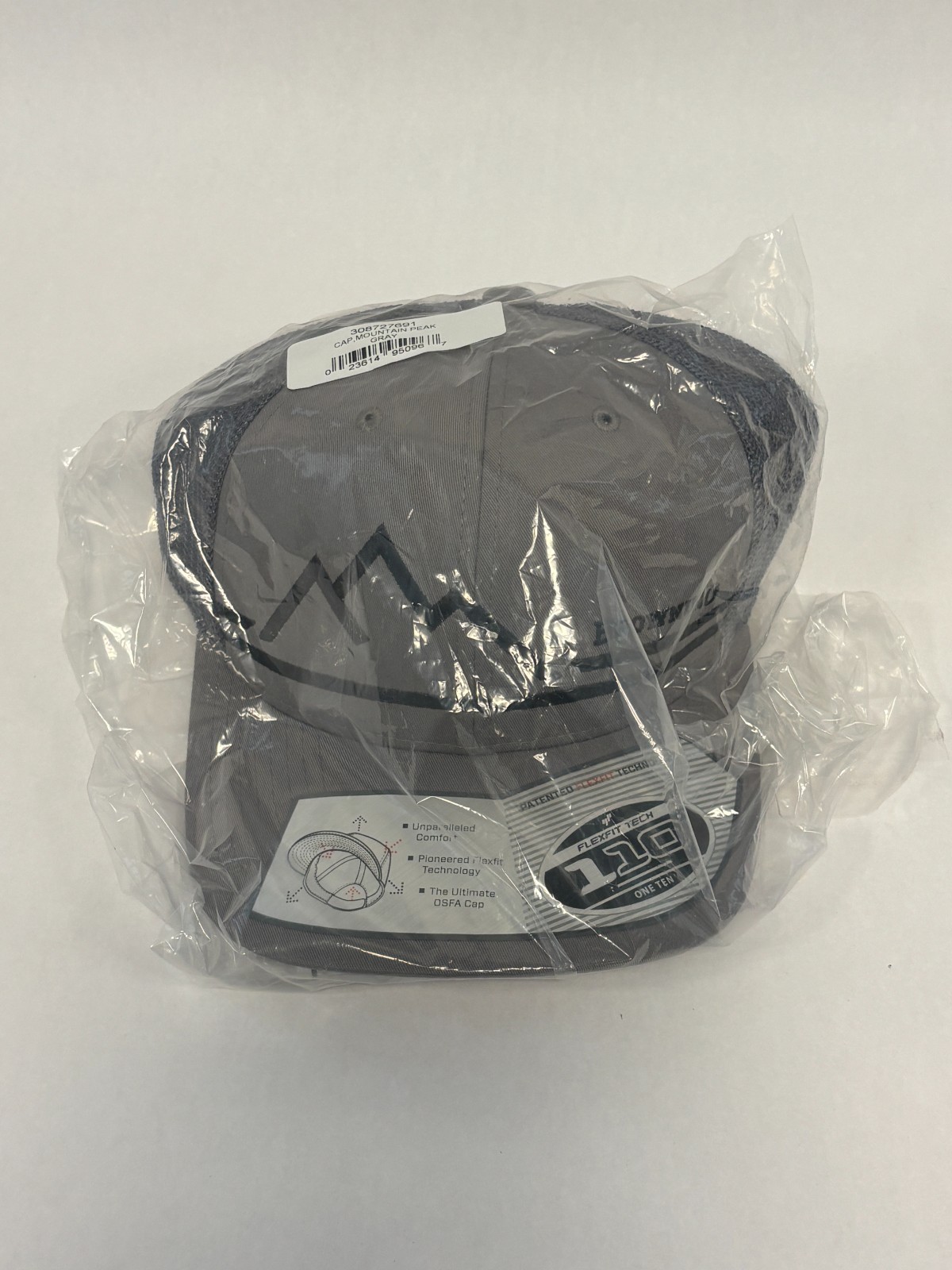 Browning Mountain Peak Gray Mesh FlexFit SnapBack Cap Buckmark Logo Cap - NWT